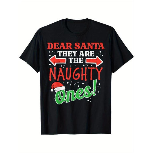 Christmas Print Men's Cotton Top, Casual Short Sleeve Crew Neck T-shirt, Men's Clothing For Outdoor made in usastyle{n002}2