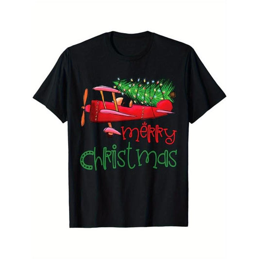 Christmas Printed, Men's Cotton T-shirt, Graphic Tee Men's Xmas Outdoor Clothes, Men's Clothing, Casual Short Sleeve Crew Neck T-shirt, Tops For Men, Gift For Men made in usastyle{n002}6