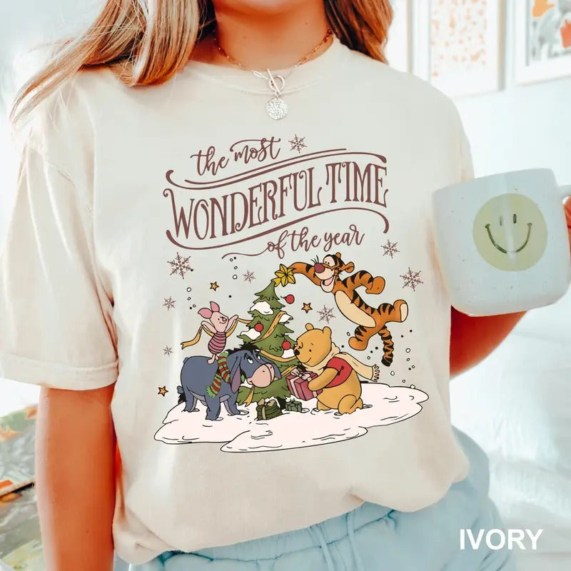 Christmas Shirt, Winnie Christmas Shirt, Friends Christmas Shirt Hoodie, Sweatshirt | DripVista.com