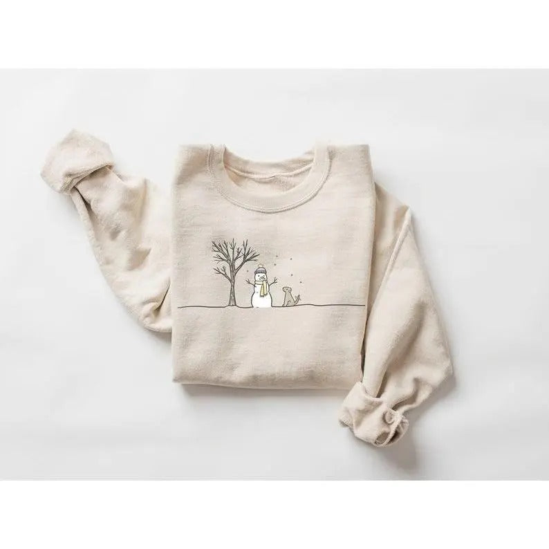 Christmas Snowman Sweatshirt, Hoodie, T - Shirt, Christmas Sweatshirt, Snowman Shirt, Snowman T-Shirt, Christmas Crewneck