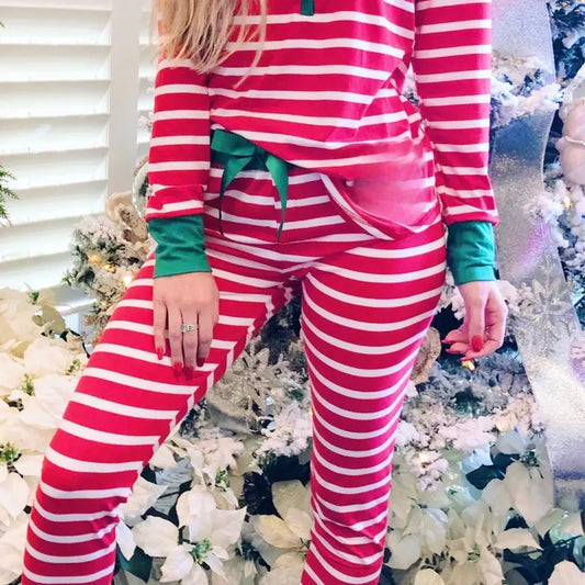 Christmas Stripe Pajama Set - Tween