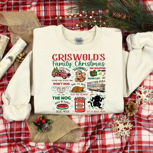 Christmas Sweatshirt, National Lampoons, Christmas Griswolds Vacation Shirt, Griswold Family Tee, Christmas Movie Sweatshirt,Christmas Gift Womenswear Clothes