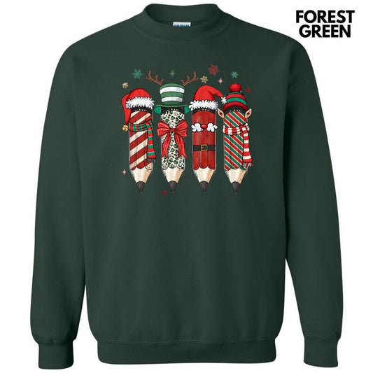 Christmas Teacher Pencils Sweatshirt