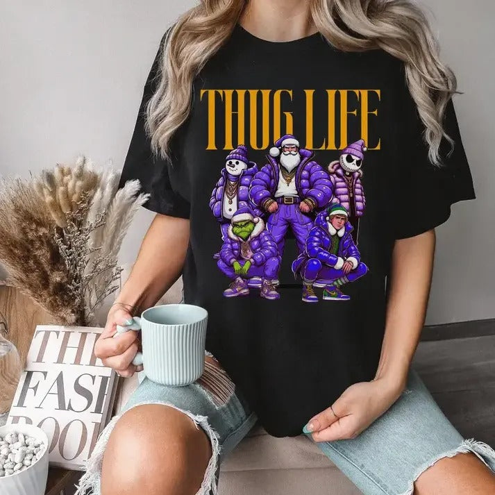 Christmas Thuglifeee Shirt, Christmas Shirt, Santa Christmas Shirt
