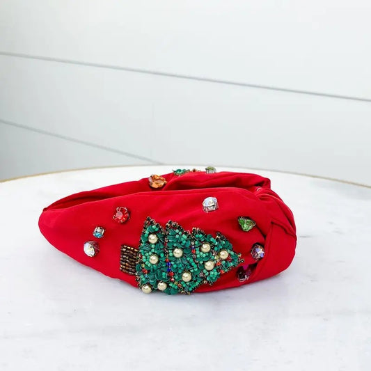 Christmas Tree Beaded Headband *Final Sale*