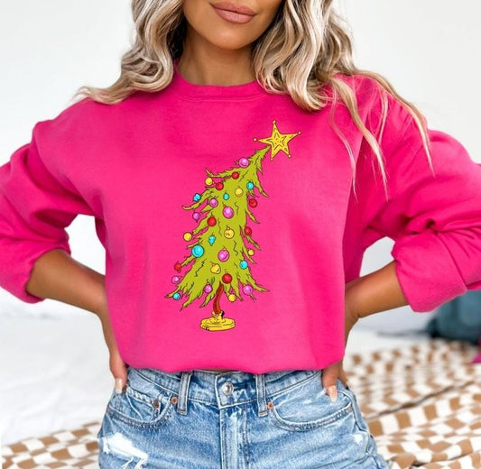 Christmas Tree Sweatshirt, Trendy Christmas Tree Sweater, Sweatshirt, Christmas Shirt, Xmas Holidays Gift Shirt, Christmas Sweatshirt, Winter Holiday Sweatshirt