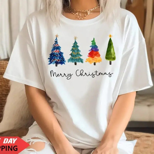 Christmas Tree T-shirt, Santa Trees Shirt, Christmas shirt, Merry Christmas, Christmas Gift