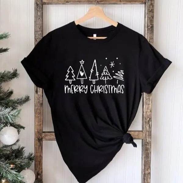 Christmas Trees T-Shirt, Shirts For Women, Christmas Tee, Cute Christmas Shirts, Holiday Tee Hoodie, Sweatshirt