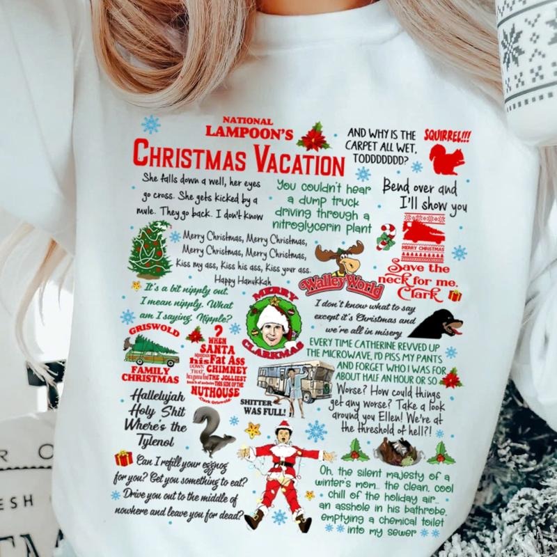 Christmas Vacation Rant Shirt, Christmas Vacation Quotes, Clark Griswold Sweatshirt, National Lampoons Vacation Sweatshirt, Family X-mas Tee Womenswear Clothing style 02