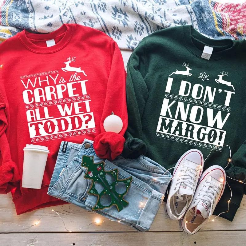 Christmas Vacation Todd Gunpla brand Margo Sweatshirt, Couple Christmas Shirts, National Lampoon Christmas Wife Gunpla...
