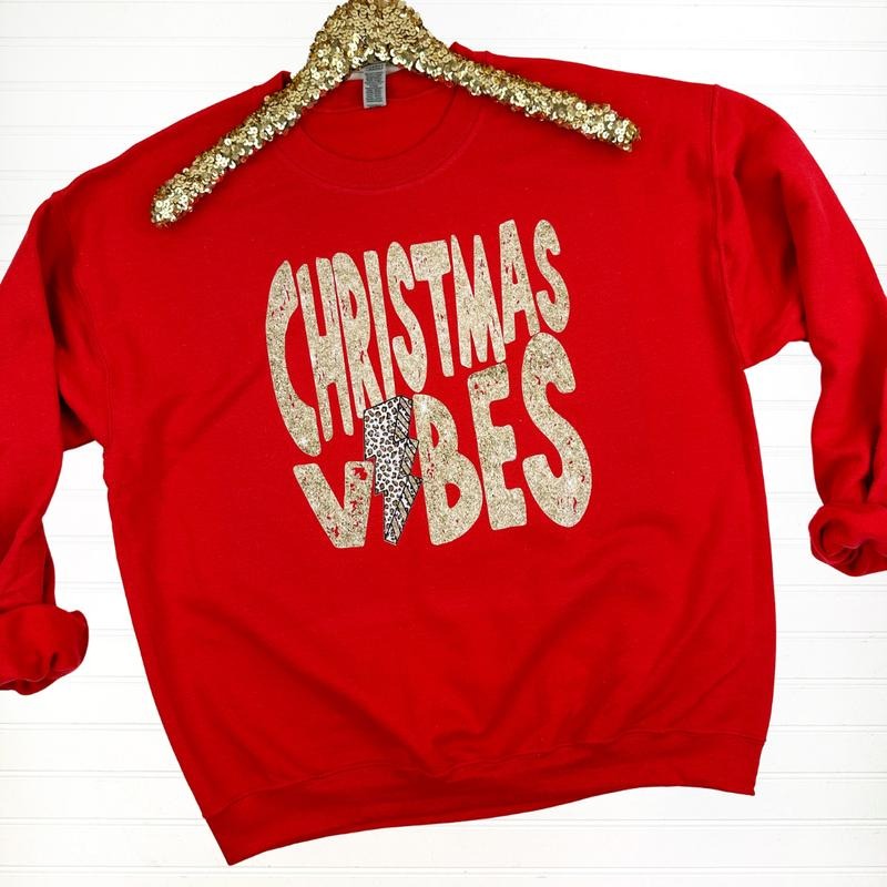 Christmas Vibes Gildan Sweatshirt T-Shirts, Hoodie | DripVista.com