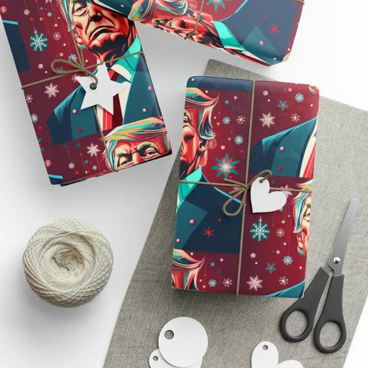 Christmas Wrapping Paper -Donald Trump- Unique Holiday Gift Wrap - Political Humor Gifts