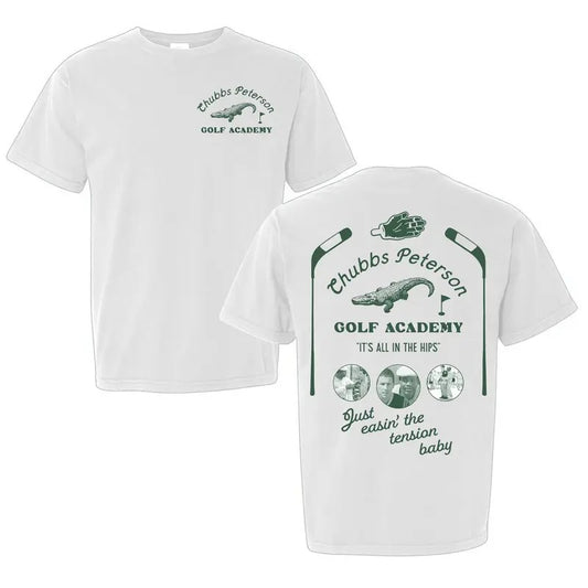 Chubbs Peterson Golf Academy Unisex T-Shirt, Happy, Happy, Chubbs, It's All in the Hips, Golf Shirt, Alligator