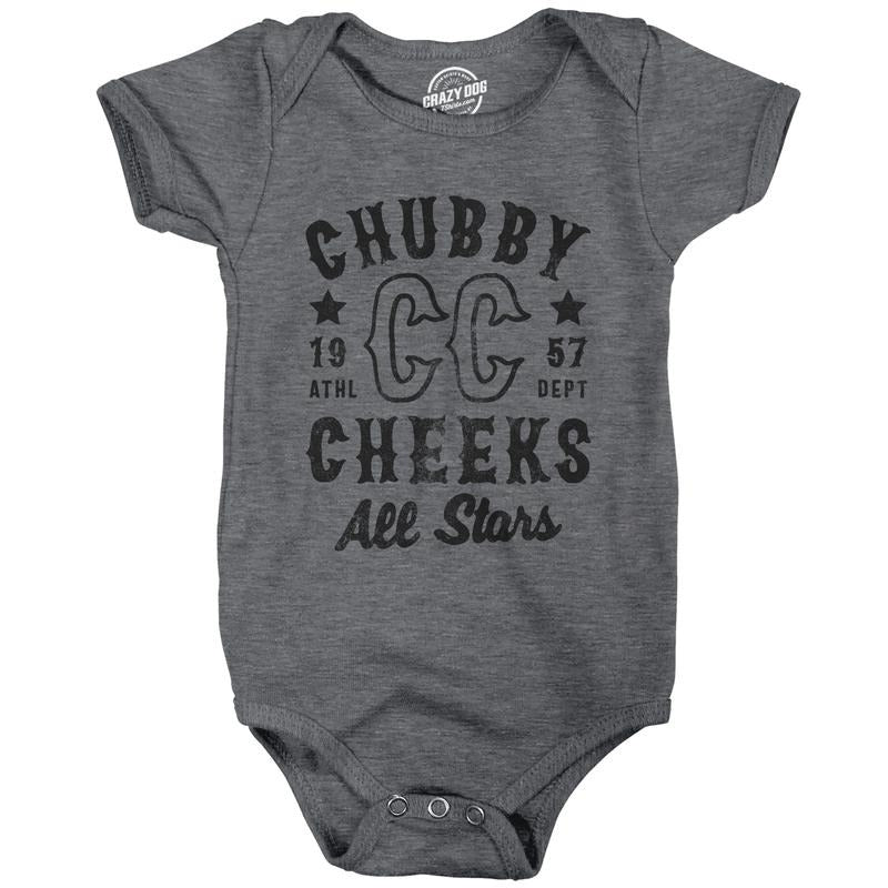 Chubby Cheeks All Stars Baby Bodysuit Funny Cute Sport Team Champs Jumper For Infants Funny Baby Onesies Funny Sarcastic...
