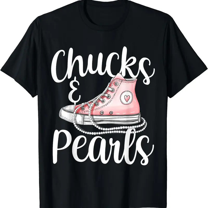 Chucks And Pearls 2024 Kamala Harris For President 47th T-Shirt Hoodie, Sweatshirt | DripVista.com