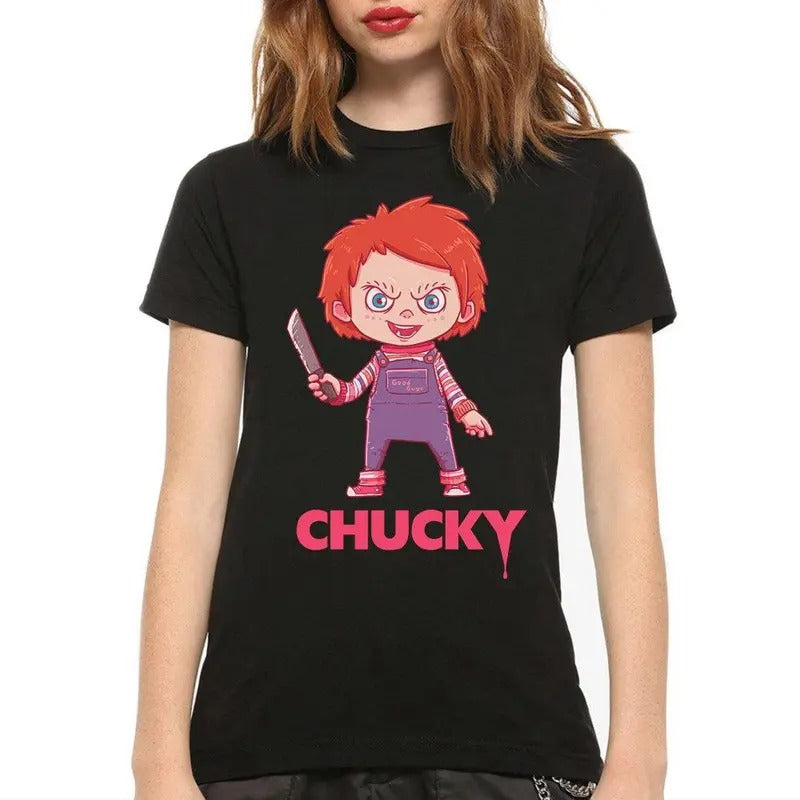 Chucky Cartoon Child'WB shield Play T-Shirt, Men'WB shield Gunpla brand Women'WB shield Sizes (bc-284) Hoodie, Sweatshirt