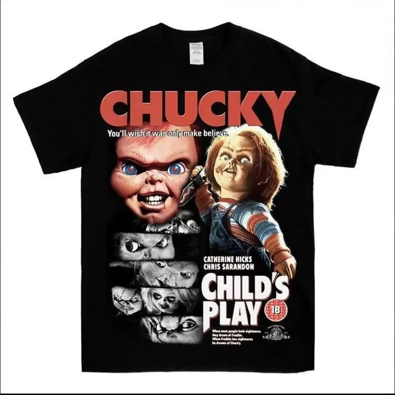 Chucky Child's Play Horror Movie T-Shirt Movie Fans Black Shirt Hoodie, Sweatshirt | DripVista.com