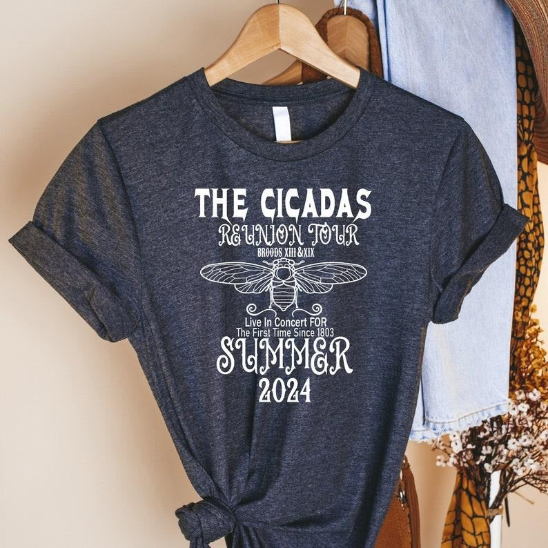 Cicadas Comeback Tour Shirt, The Cicadas Sing 2024 Tee, Gift For Nature Lover, Men's Goblincore Shirt, Funny Cicada Concert Shirt, Bug Trend