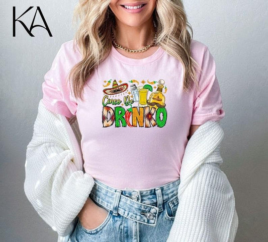 Cinco De Drinko Shirt, Mexican Party Shirt, Fiesta Shirt, Drinking Shirt, Sombrero Shirt, Festival Shirt, Tequila Shirt, Margarita Shirt style 02