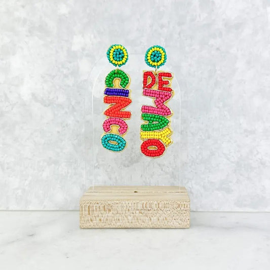 Cinco De Mayo Seed Bead Earrings *Final Sale*