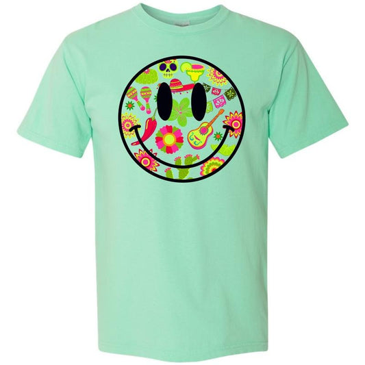 Cinco Ready Happy Face Comfort Colors T-Shirt 'NLB'
