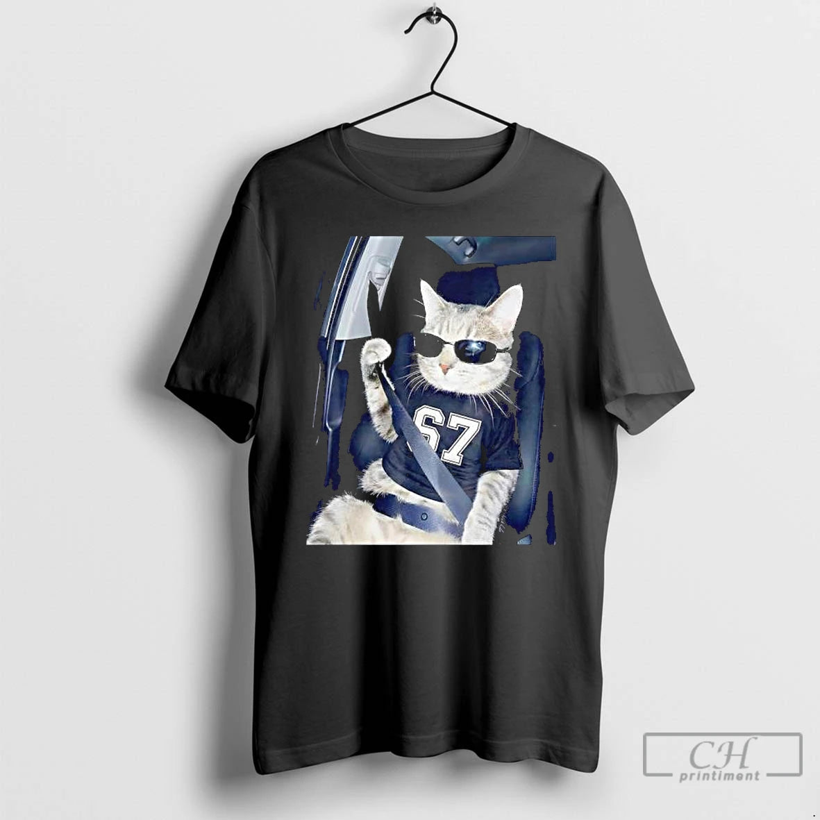 Classic 67 Cat Wearing Sunglasses Gen Alpha Funny Six Seven 6 7 Meme T Shirts Hoodie, Sweatshirt | DripVista.com