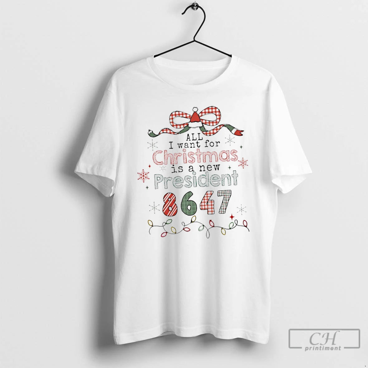 Classic All I Want For Christmas Is A New President 86 47 T Shirts Sweater Hoodie, Sweatshirt | DripVista.com