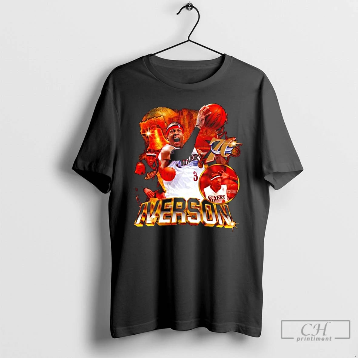 Classic Allen Iverson Philadelphia 76ers Design Style T-Shirts, Hoodie, Sweatshirt | DripVista.com