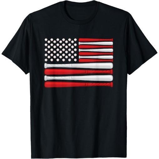 Classic American Baseball Flag - Vintage Baseball Flag T-Shirt Made in USA Hoodie, Sweatshirt | DripVista.com