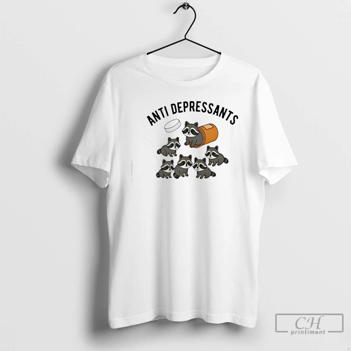 Classic Anti Depressants Funny Raccoon T-Shirts, Hoodie, Sweatshirt | DripVista.com