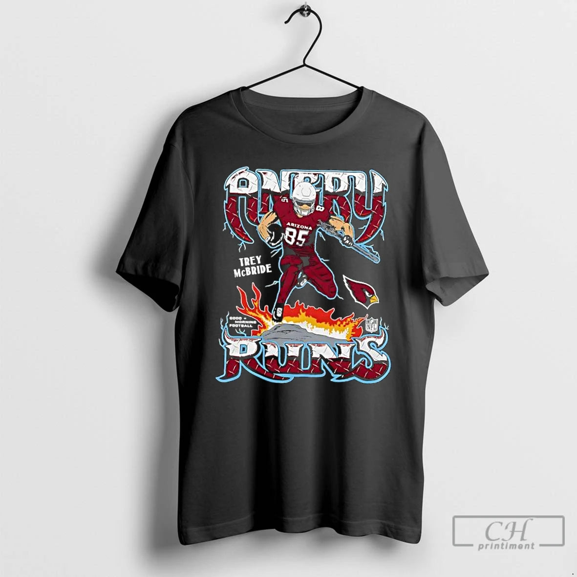 Classic Arizona Cardinals Trey Mcbride Angry Runs T-Shirts, Hoodie, Sweatshirt | DripVista.com