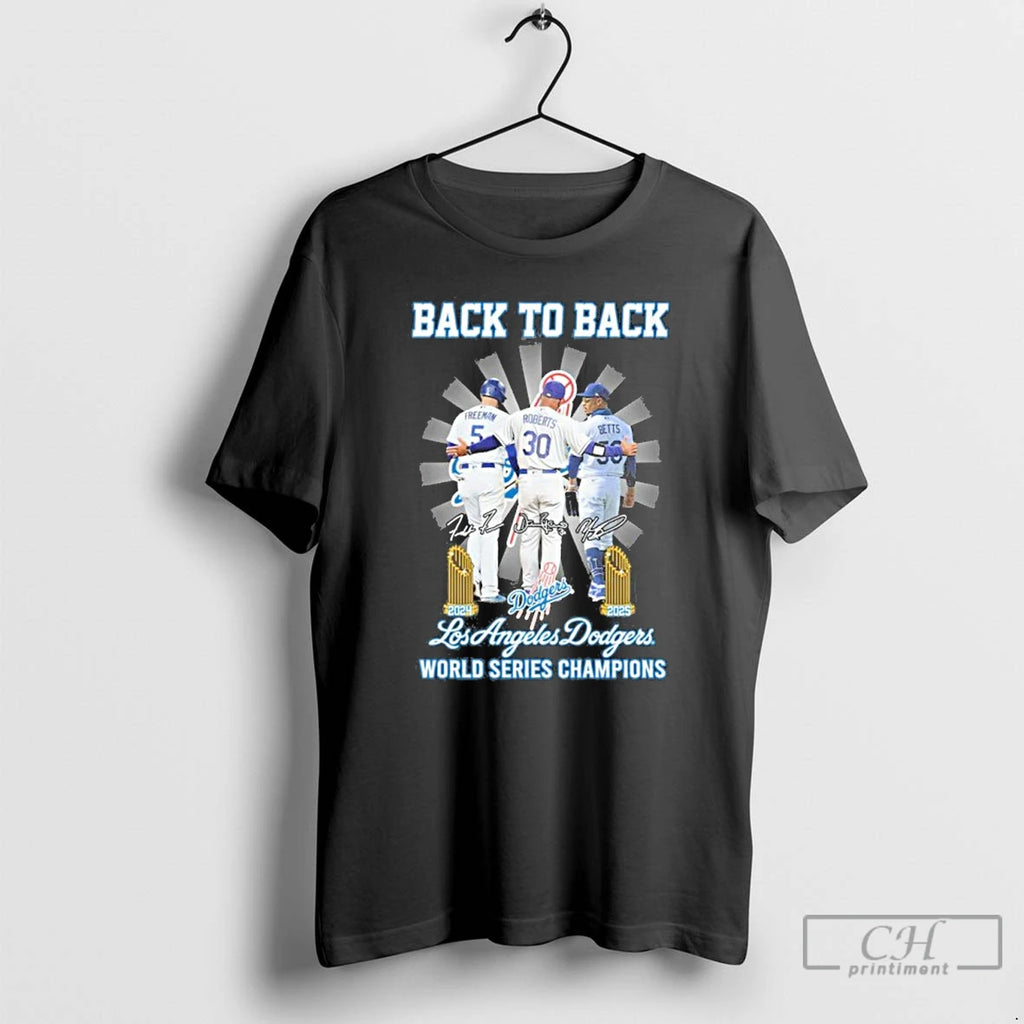 Classic Back To Back Player Signature Los Angeles Dodgers World Series Champions T Shirts Sweater Hoodie, Sweatshirt