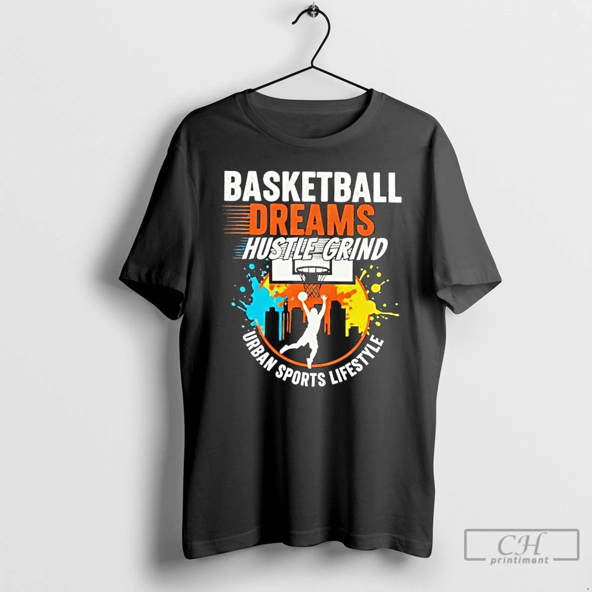 Classic Basketball Dreams Hustle Grind Urban Sports Lifestyle Graphic T-Shirts, Hoodie, Sweatshirt | DripVista.com