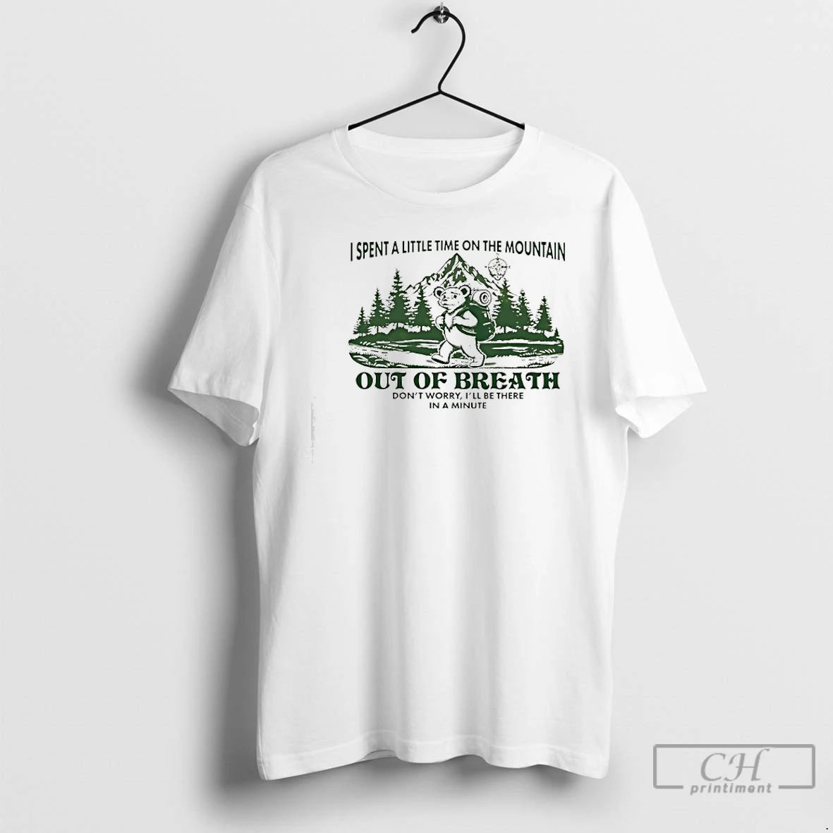 Classic Bear Hiking Spent A Little Time On The Mountain Out Of Breath Dont Worry T-Shirts, Hoodie, Sweatshirt | DripVista.com