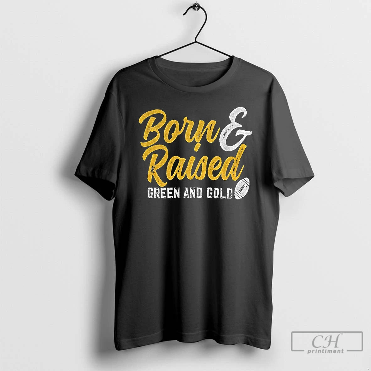 Classic Born And Raised Green And Gold Green Bay Packers Football T-Shirts, Hoodie, Sweatshirt | DripVista.com