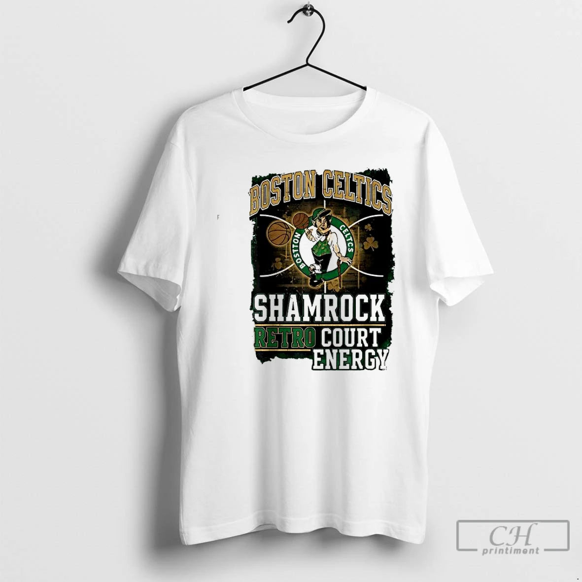 Classic Boston Celtics Shamrock Retro Court Energy Graphic T-Shirts, Hoodie, Sweatshirt | DripVista.com