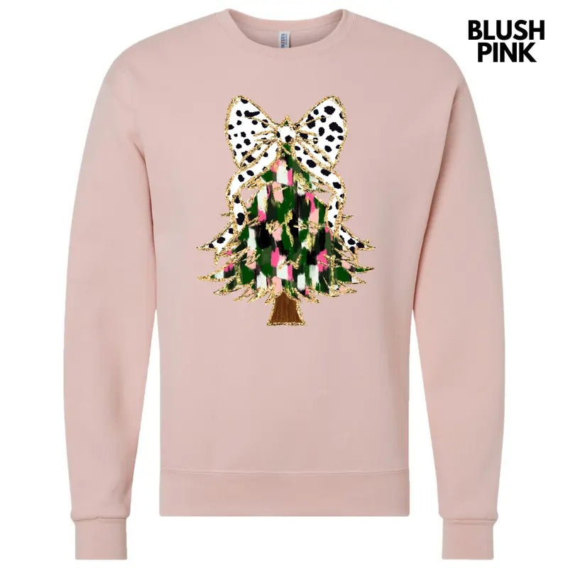 Classic Brushstroke Christmas Tree Sweatshirt 'NLB'