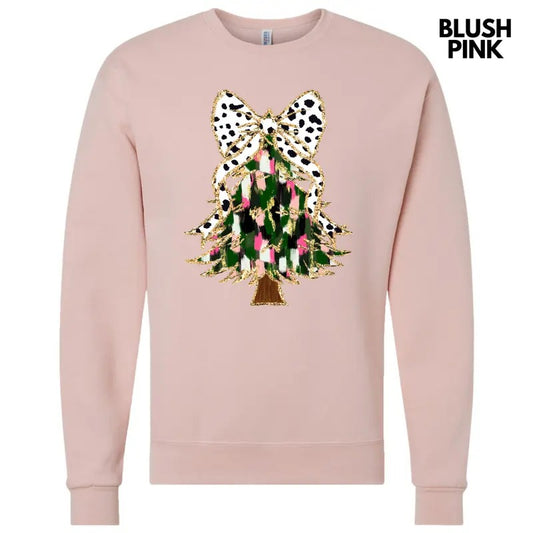 Classic Brushstroke Christmas Tree Sweatshirt 'NLB'