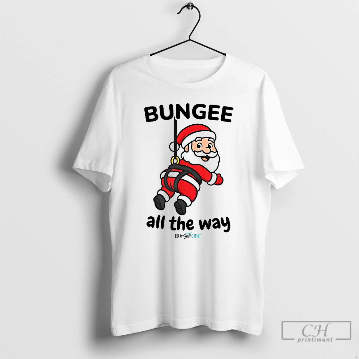 Classic Bungee All The Way Santa Christmas T-Shirts, Hoodie, Sweatshirt | DripVista.com