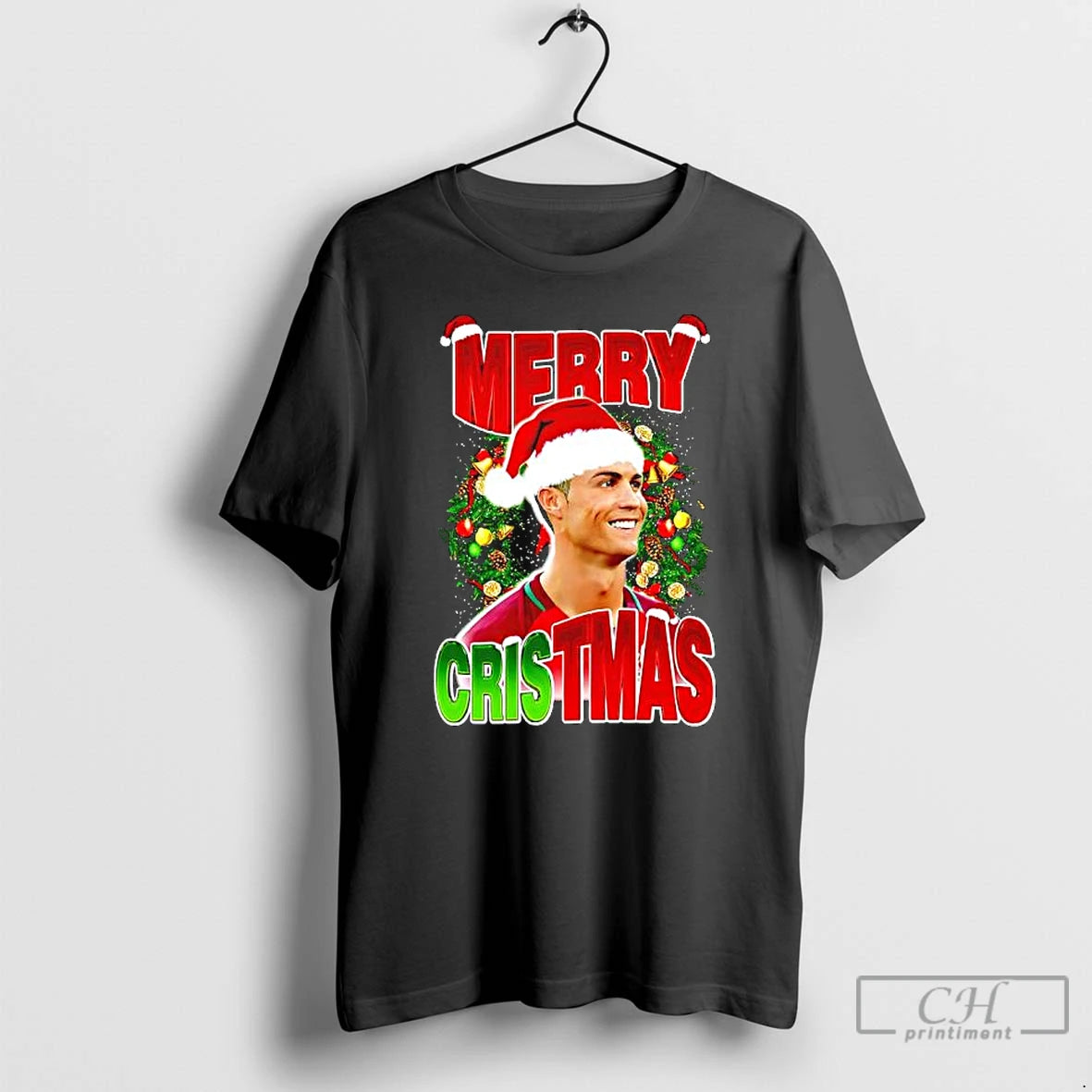Classic Camiseta De Natal Cristiano Ronaldo Merry Christmas Cristmas T-Shirts, Hoodie, Sweatshirt | DripVista.com