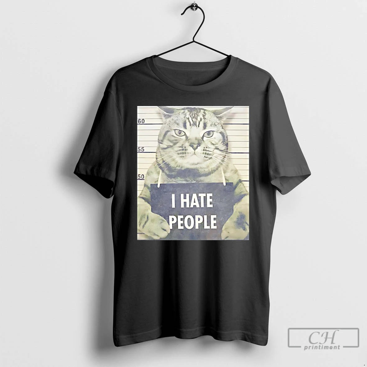 Classic Cat I Hate People Mugshot T-Shirts, Hoodie, Sweatshirt | DripVista.com