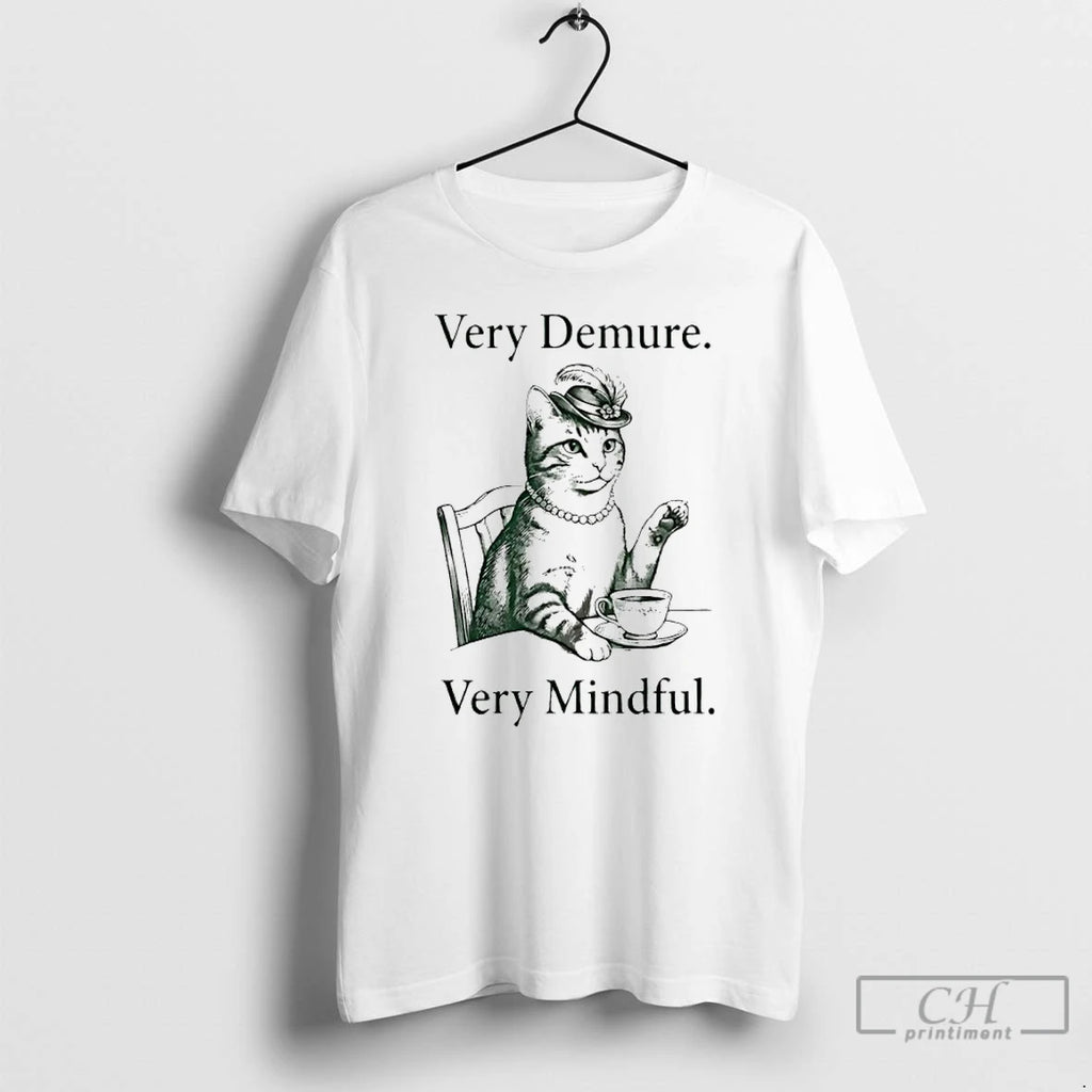 Classic Cat Lady Very Demure Very Mindful T-Shirts, Hoodie, Sweatshirt | DripVista.com
