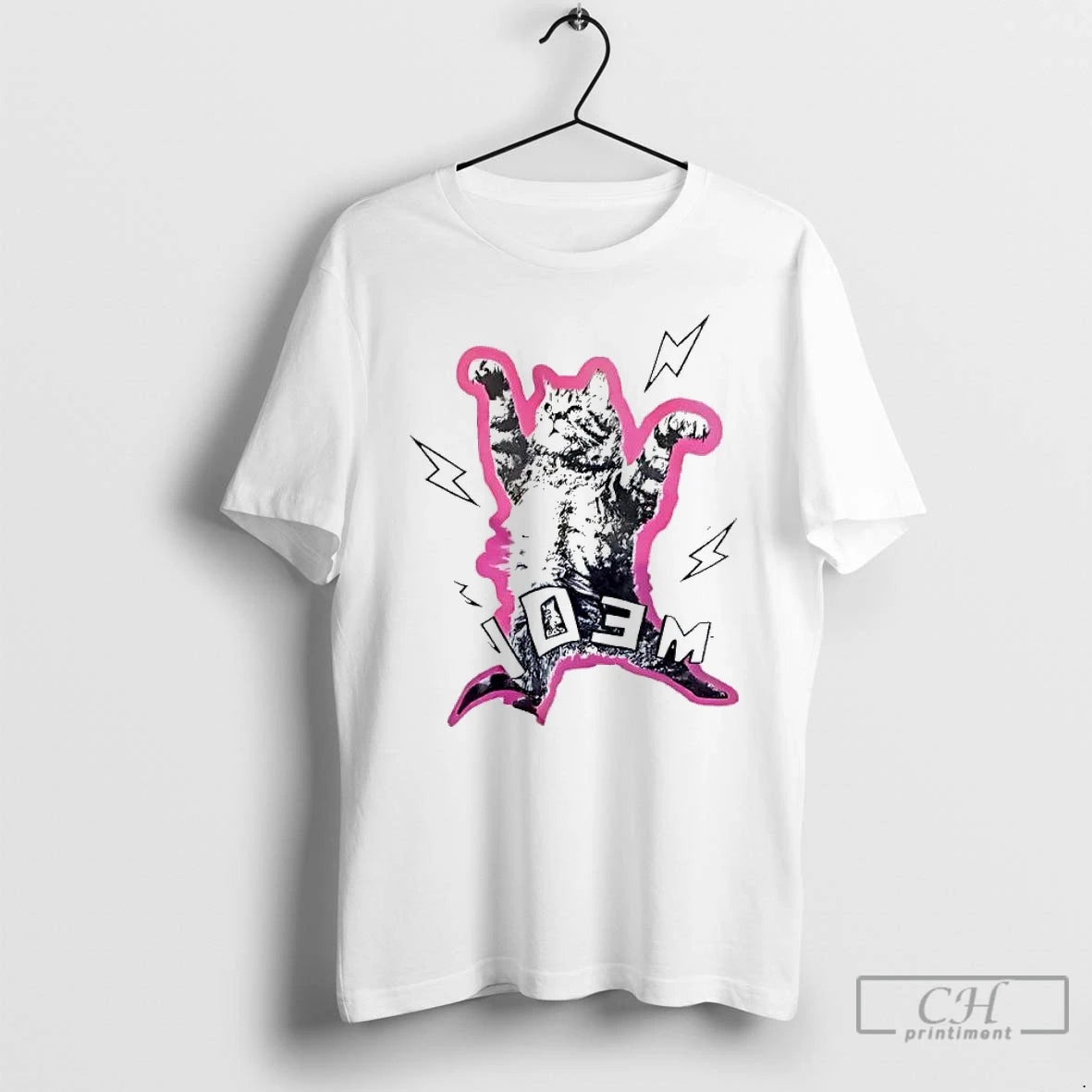 Classic Cat Neon Pink Cute T-Shirts, Hoodie, Sweatshirt | DripVista.com