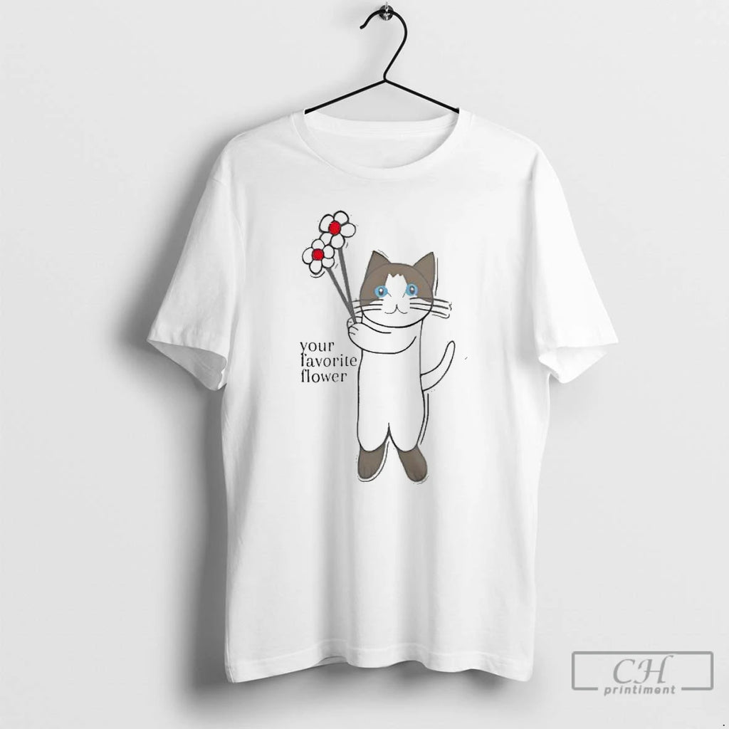 Classic Cat Your Favorite Flower Cute T-Shirts, Hoodie, Sweatshirt | DripVista.com