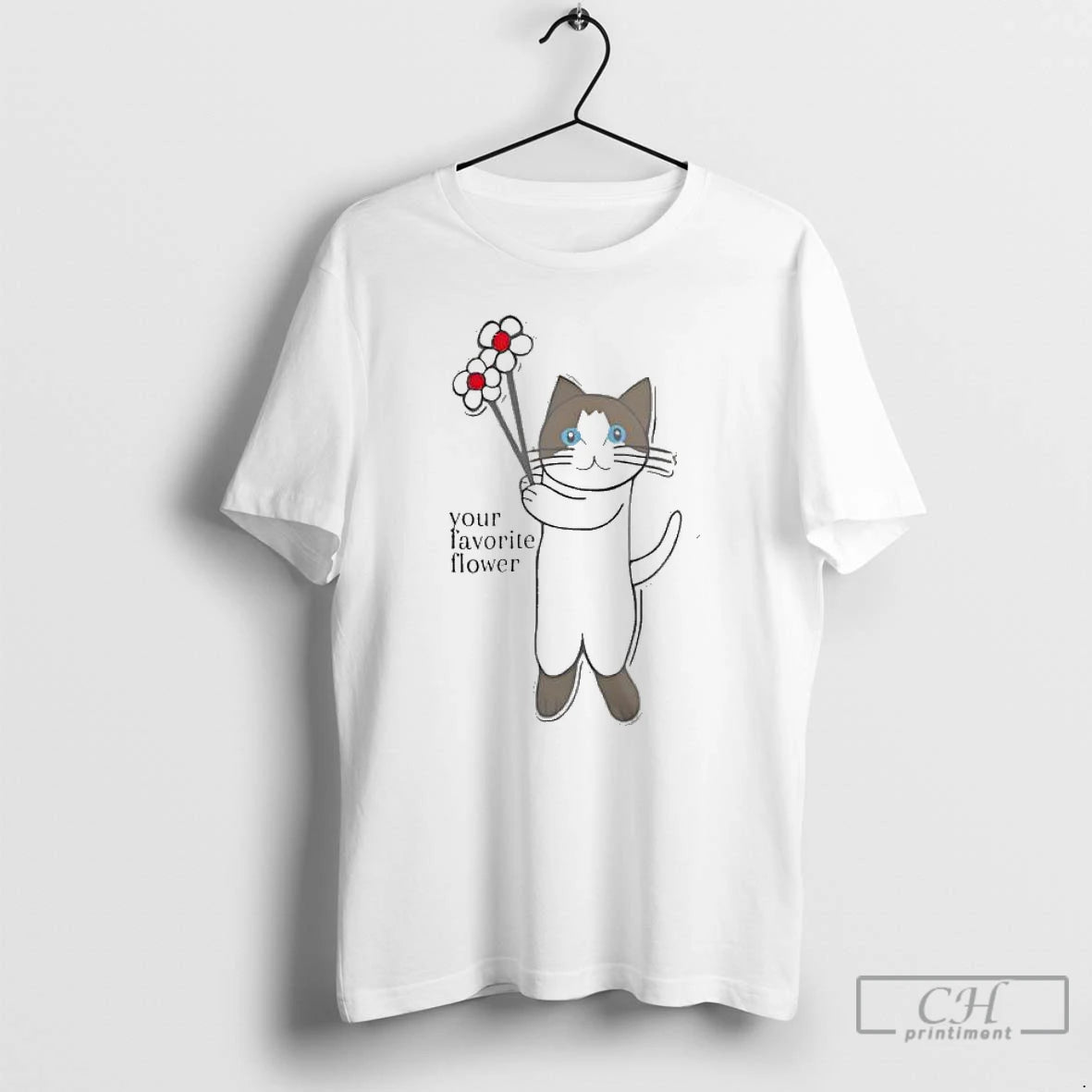 Classic Cat Your Favorite Flower Cute T-Shirts, Hoodie, Sweatshirt | DripVista.com
