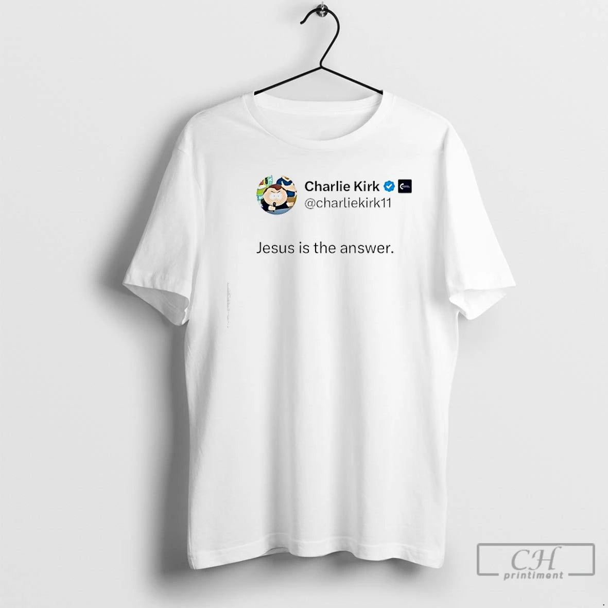 Classic Charlie Kirks X Account Post Jesus Is The Answer T-Shirts, Hoodie, Sweatshirt | DripVista.com