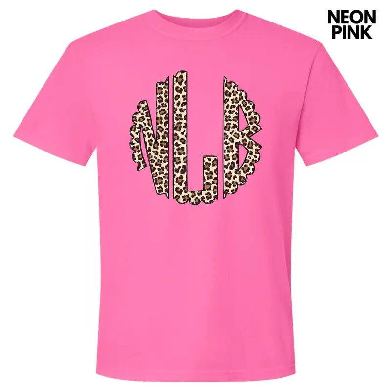 Classic Cheetah Monogram Comfort Colors T-Shirt 'NLB' Hoodie, Sweatshirt | DripVista.com