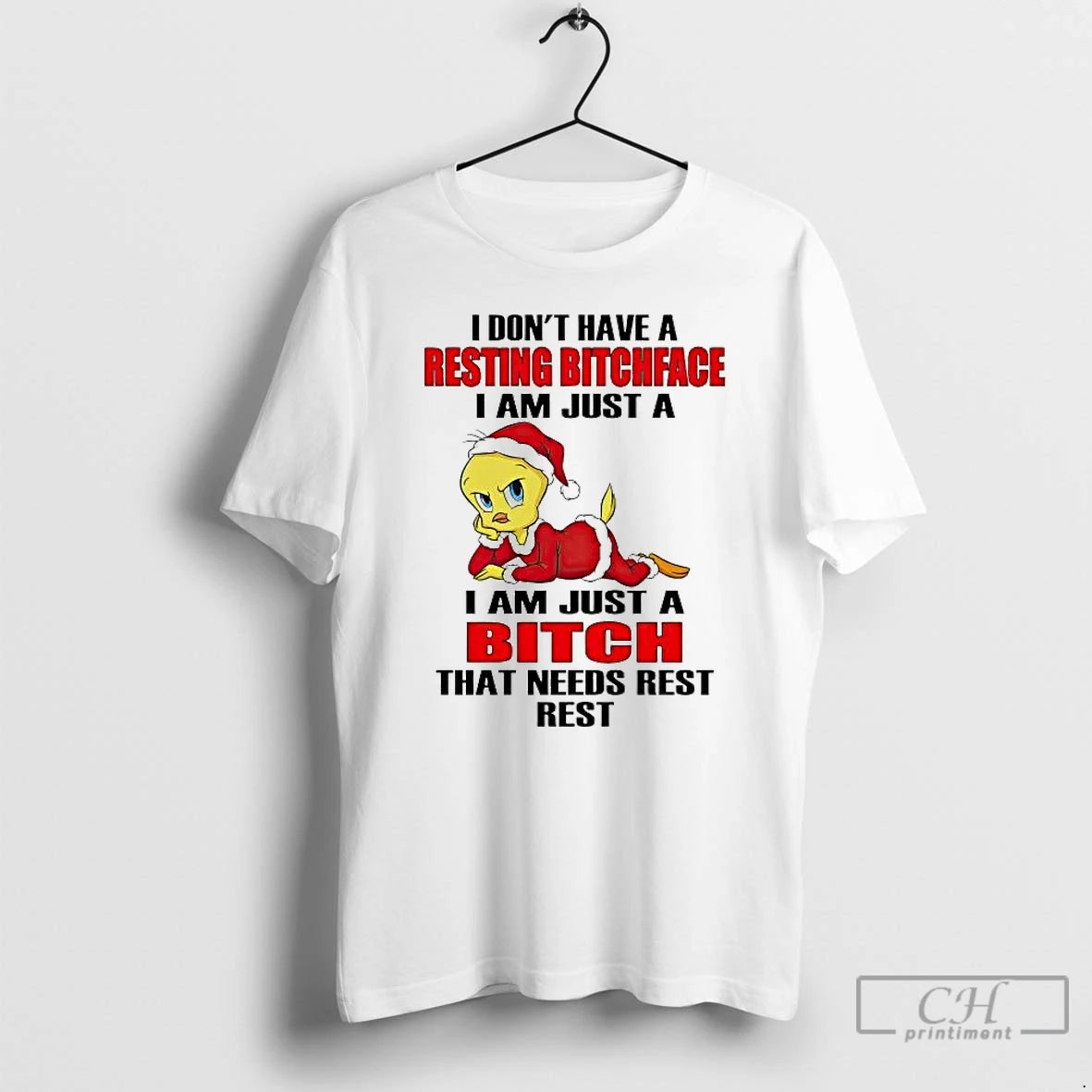 Classic Chicken I Dont Have A Resting Bitchface I Am Just A Bitch Christmas T-Shirts, Hoodie, Sweatshirt | DripVista.com