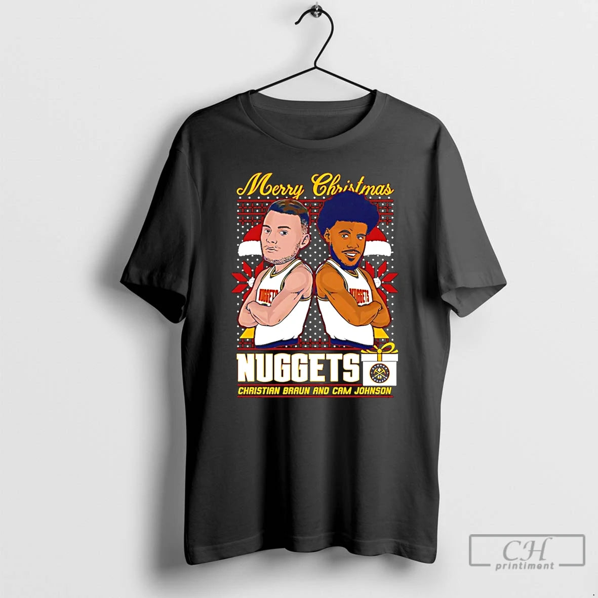 Classic Christian Braun And Cam Johnson Nuggets Merry Christmas T-Shirts, Hoodie, Sweatshirt | DripVista.com