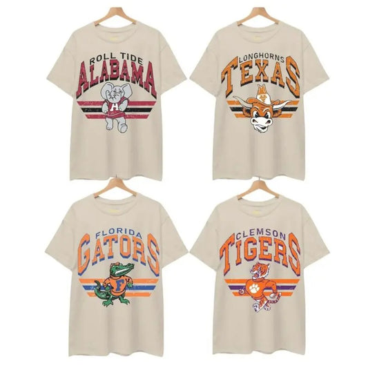Classic College Mascot Crewneck T-Shirt, For Man And Woman